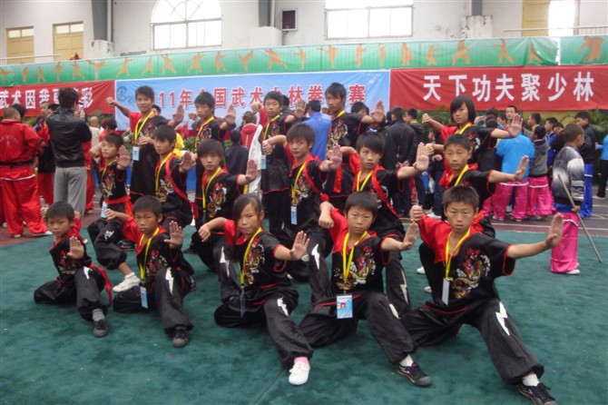 队员参加2011年 全国武术少林拳比赛